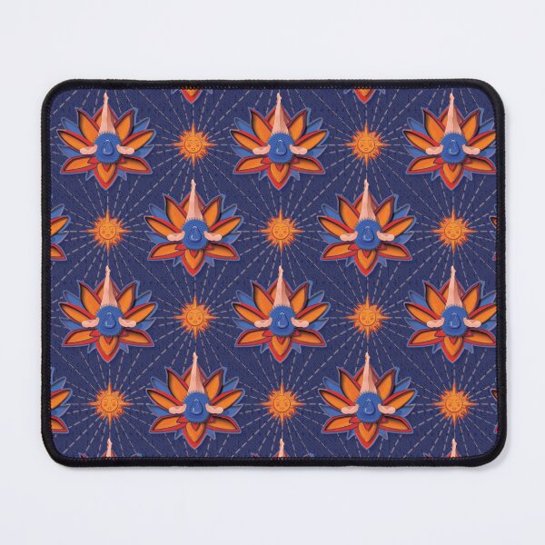 Item preview, Flora sunbathes wearing a hat on a dahlia, sea background designed and sold by WONDERPRINTVALLEY.