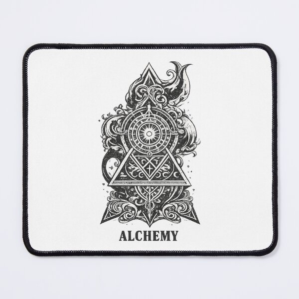 Item preview, Alchemy Sacred Geometry Black Tattoo Design designed and sold by EnjoyBuddy.