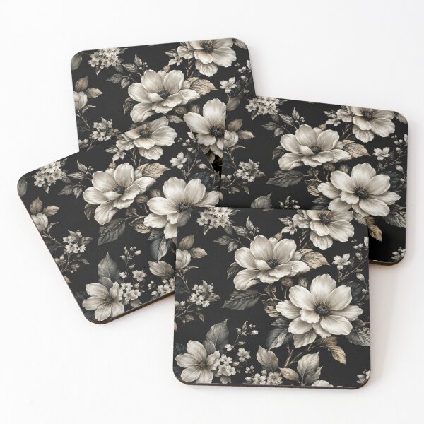 Item preview, Black White Flower Pattern Spring Aesthetic Marguerite Blasingame Season designed and sold by SMARTKIT  DESIGNAGENCY.