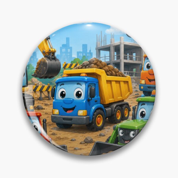 Item preview, Cute Construction Vehicles for Kids designed and sold by HappyCreaturesCo.