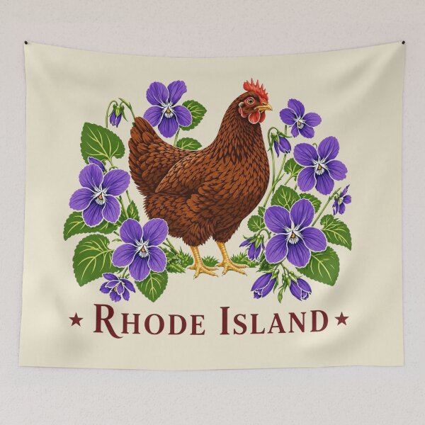 Artikelvorschau, Rhode Island – Staatliche Ehrung in Rot und Violett entworfen und verkauft von The-Drip-Studio.