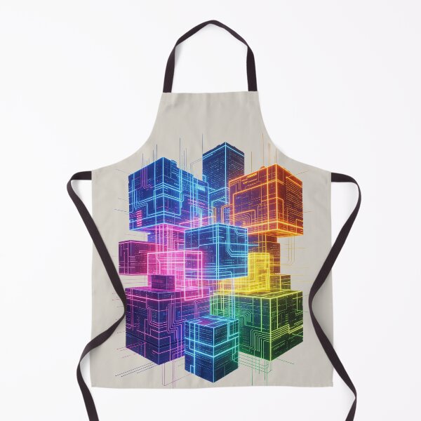 Item preview, Neon Cityscape Collage – Futuristic Grid Tee designed and sold by Artify24.