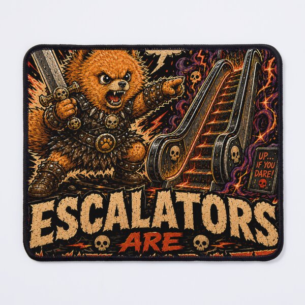 Item preview, Escalators Are Witchcraft Barbarian Dog designed and sold by K-M-R-CREATIONS.
