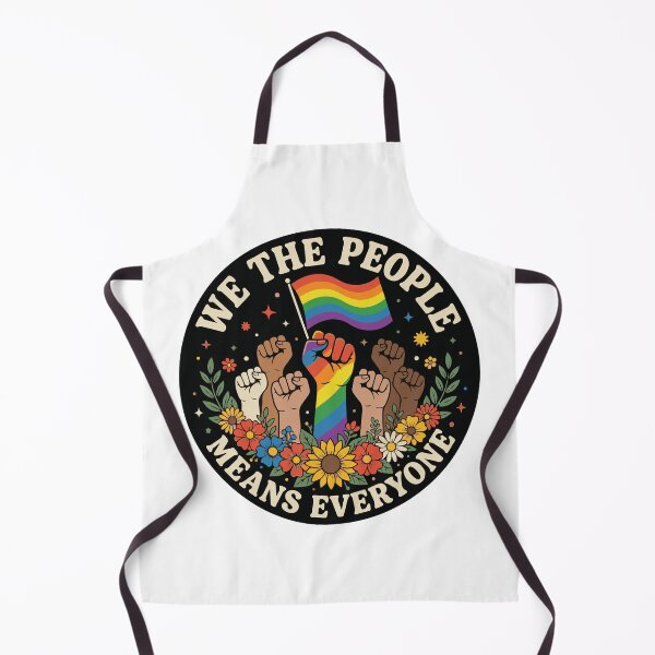 Item preview, We The People Means Everyone - Retro LGBTQ Pride Flowers Gift designed and sold by raedattia.