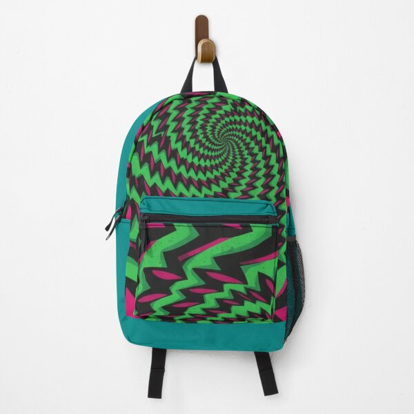 Item preview, Hypnotic Vortex — Psychedelic Green & Pink Zigzag Spiral designed and sold by Dzblack.