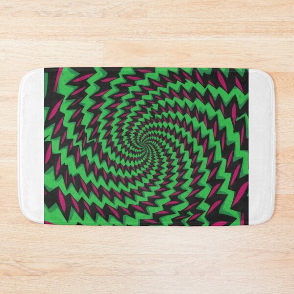 Item preview, Hypnotic Vortex — Psychedelic Green & Pink Zigzag Spiral designed and sold by Dzblack.