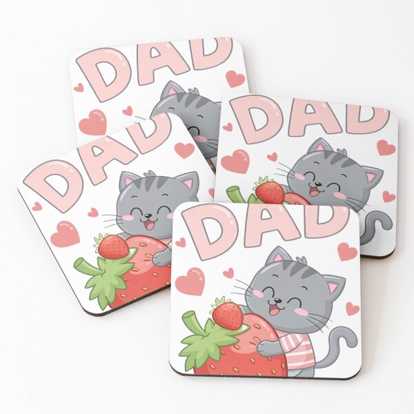 Item preview, Cute Strawberry Cat Dad designed and sold by moch-vectors.