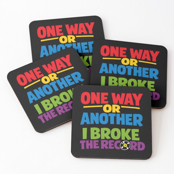 Item preview, One Way Or Another I Broke The Record Funny Vinyl Pun Design designed and sold by TeeTimeTreasure.