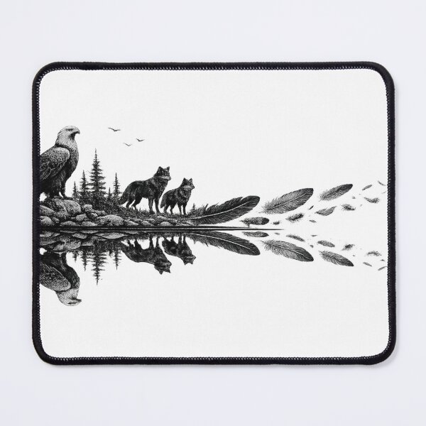 Item preview, Mirror Reflection Eagle and wolf designed and sold by Brejko.