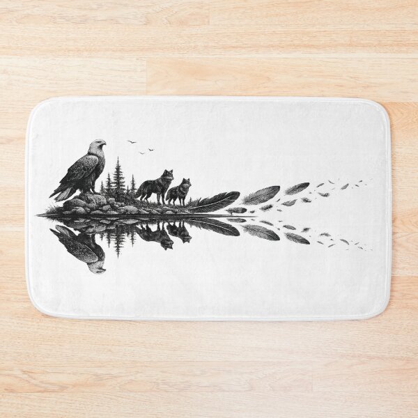 Item preview, Mirror Reflection Eagle and wolf designed and sold by Brejko.