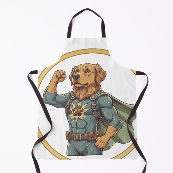 Item preview, Superhero Golden Retriever Dog Paw Badge Cape Hero designed and sold by PawsRetroStudio.