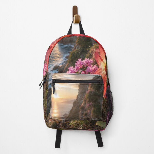 Item preview, Golden Hour Blooms on Coastal Cliffs designed and sold by SheFriendly143.