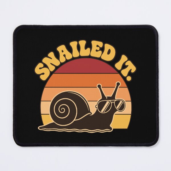 Item preview, Funny Snailed It Retro Vintage Snail Pun designed and sold by Doodlywood.