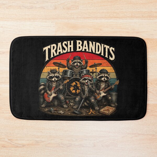 Aperçu de l'œuvre Trash Bandits Rock Raccoon Band créée et vendue par thesmokeydogs.