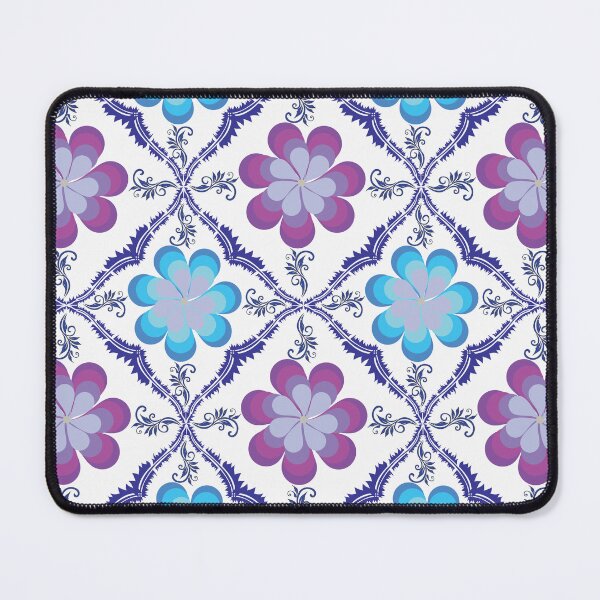 Item preview, Vintage mexican tile seamless pattern. Blue and purple floral geometric vector background. designed and sold by AjjimaJKM.