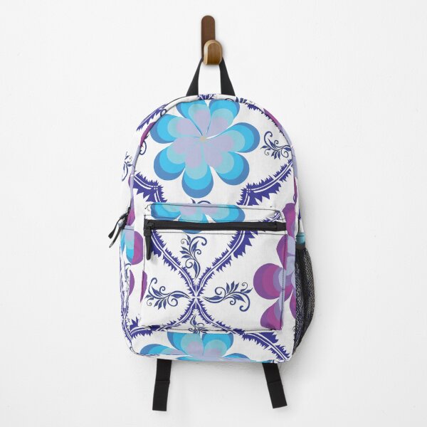 Item preview, Vintage mexican tile seamless pattern. Blue and purple floral geometric vector background. designed and sold by AjjimaJKM.