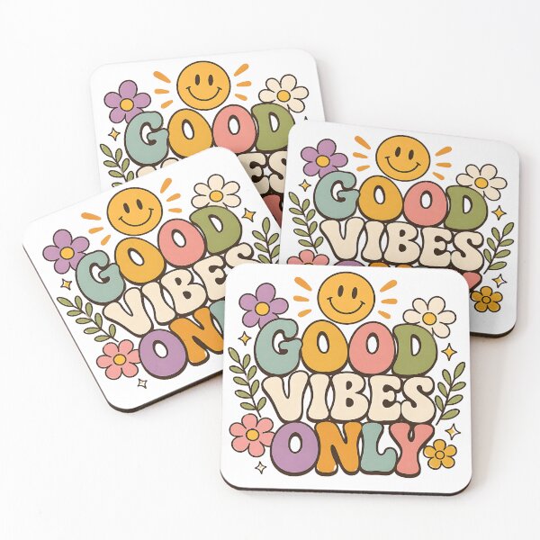 Item preview, Retro Good Vibes Only Floral Smiley Face  designed and sold by Jaideep Walia.