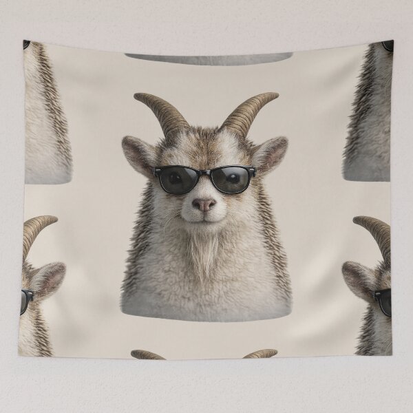 Item preview, Cute Goat Wearing Sunglasses Portrait designed and sold by BagFactoryUK.