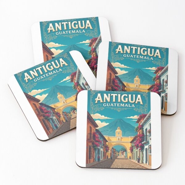 Item preview, Antigua Guatemala Vintage Travel Illustration | Colonial Street & Santa Catalina Arch designed and sold by Mathias Yakubu Design.