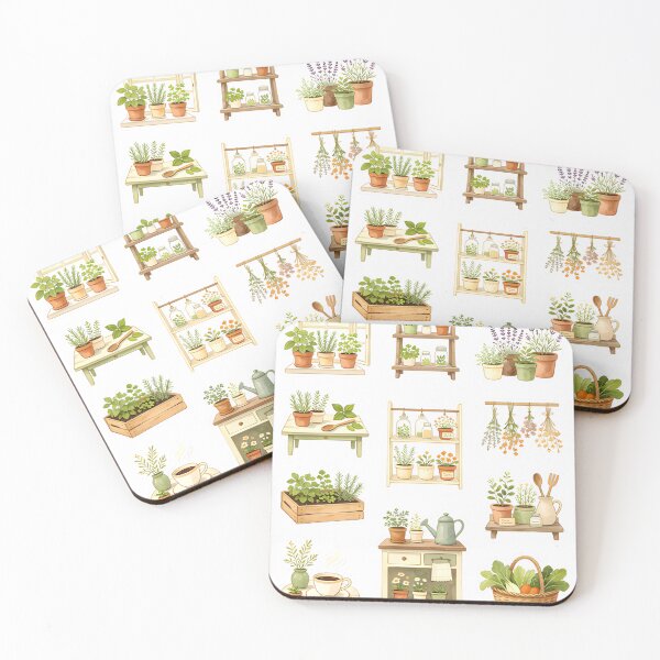 Item preview, Mini Kitchen Garden Botanical Sticker Collection | Cottagecore Herb Garden Sticker Sheet designed and sold by Spirit of Siam.