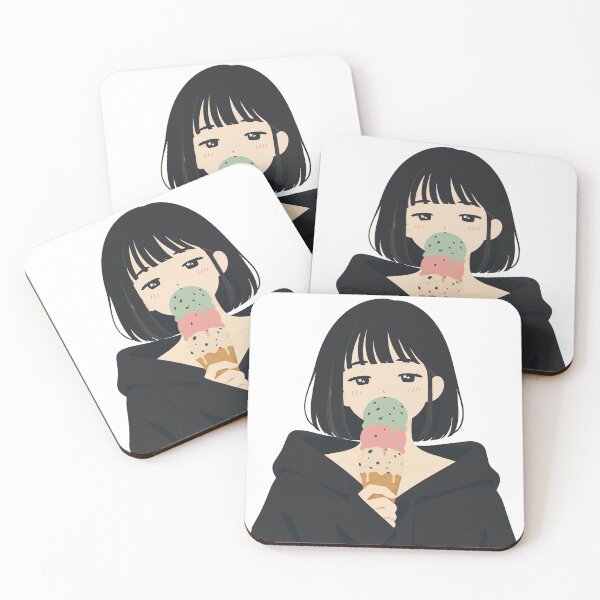 Item preview, Ice Cream Girl — Aesthetic Japanese Illustration Tee designed and sold by medicalkinoko.