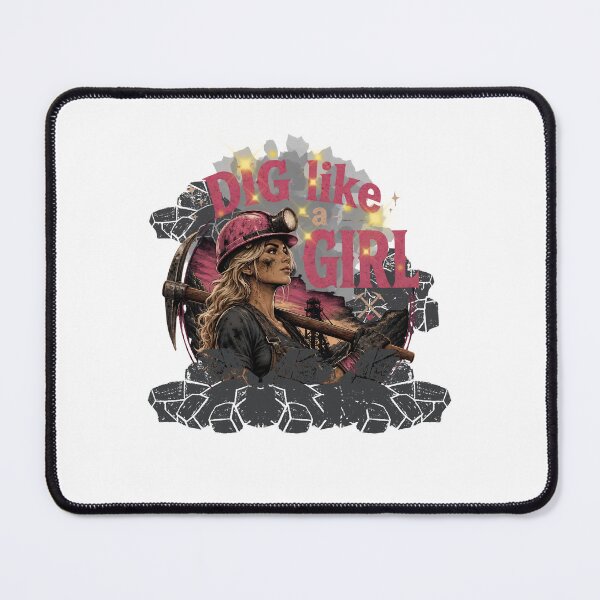 Item preview, Dig Like A Girl | Female Miner | Women in Mining Pink Hard Hat designed and sold by Neurospicy Trolls.