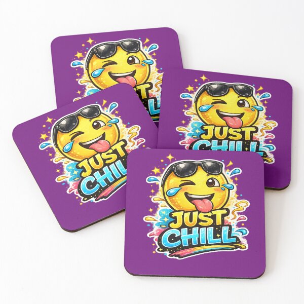 Item preview, Just Chill | Relaxed Vibes Typography Design designed and sold by VasiArtLab.