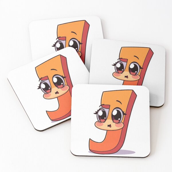 Item preview, Letter J with a Little Face and Eyes, Childlike Style designed and sold by RAISC.