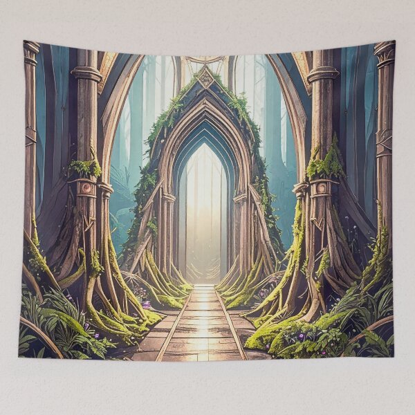 Item preview, Enchanted Art Nouveau Elven Forest Cathedral designed and sold by dougkeder.