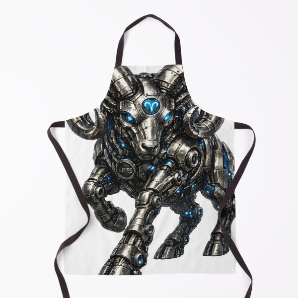 Item preview, Steel Aries V4 – Cyberpunk Mechanical Ram | Futuristic Zodiac Warrior | Industrial Metal Aries | Premium Robot Ram T-Shirt designed and sold by SteelCoat Studio.