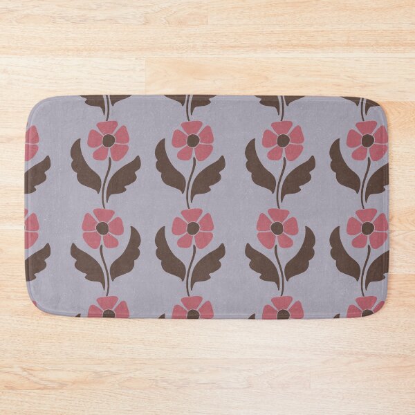 Item preview, Large Lavender Retro Floral Scandinavian Folk Botanical Repeat Pattern designed and sold by DColourMuse.