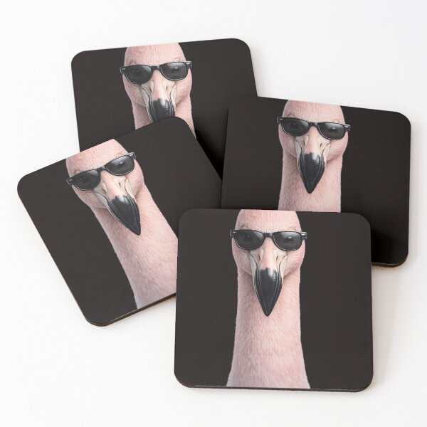 Item preview, Cute Flamingo Wearing Sunglasses Portrait designed and sold by BagFactoryUK.