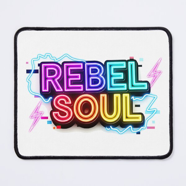 Item preview, Rebel Soul Neon Glitch Cyberpunk Retro Typography designed and sold by DigitalArtx-com.