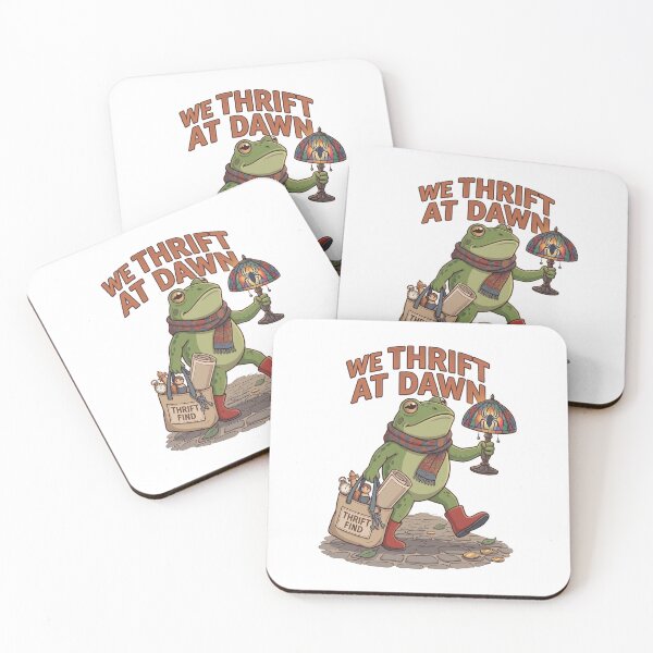 Item preview, We Thrift At Dawn Funny Frog Thrifting Vintage Collector designed and sold by gear-posters.