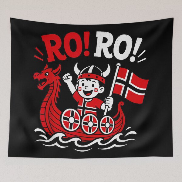 Item preview, Ro Ro Norge Cute Cartoon Viking Boy Sailing Longship Norway Flag designed and sold by Capisedo.