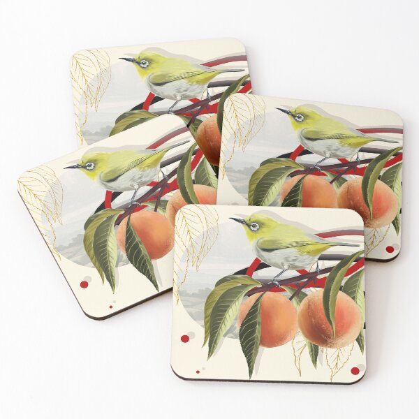 Item preview, Bird and peaches designed and sold by Art_By_Wing.
