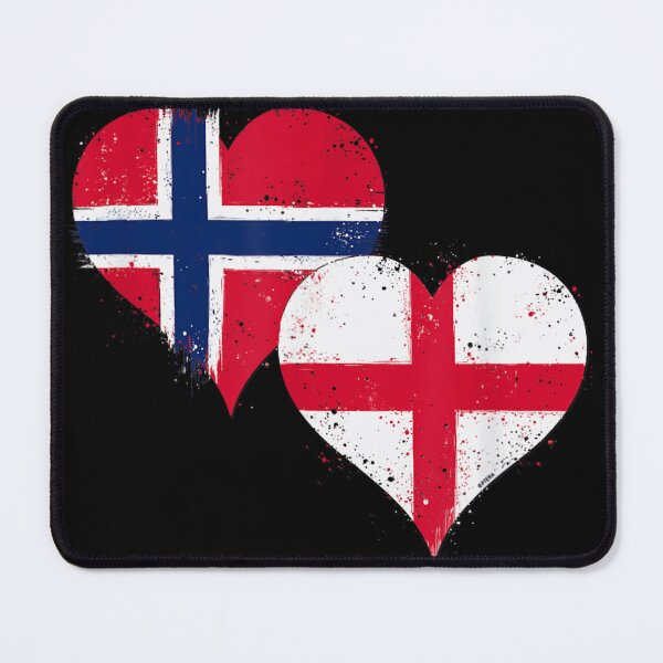 Item preview, Norway and England Flag Heart British Norwegian Heritage Roots Patriotic Love Gift T Shirt designed and sold by Chaya Reid.