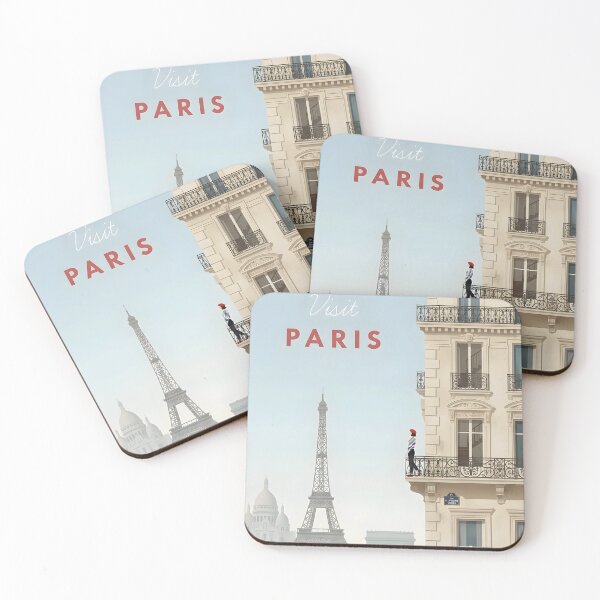 Item preview, Vintage Paris Travel Poster designed and sold by BobaTeeStore.