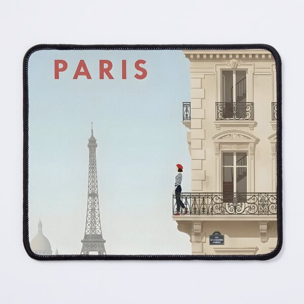 Item preview, Vintage Paris Travel Poster designed and sold by BobaTeeStore.
