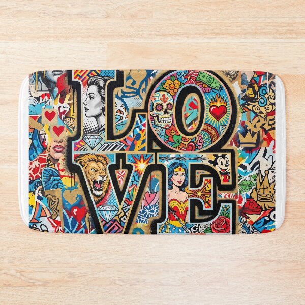Item preview, Love Mural designed and sold by Home Decor Art.