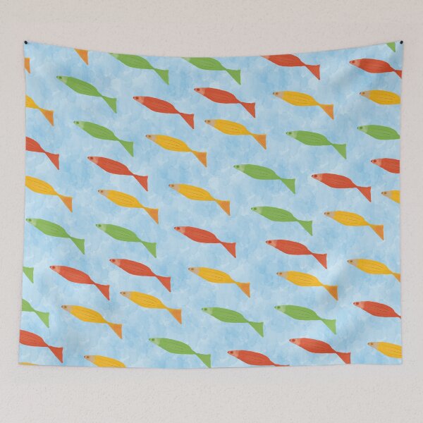 Item preview, Colorful Fish in the Crystal Clear Sea Water - Vibrant Pattern designed and sold by studiodrchicken.