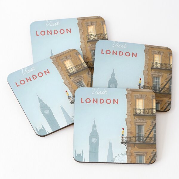 Item preview, Vintage London Travel Poster designed and sold by BobaTeeStore.