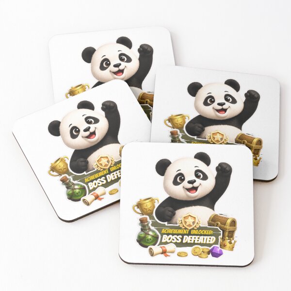 Item preview, Achievement Unlocked Boss Defeated Cute Gaming Panda Gamer Gift designed and sold by EnginerdStudio.