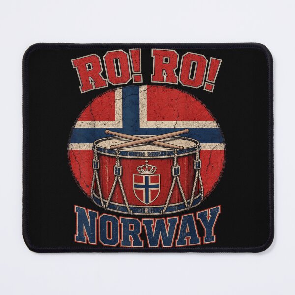 Item preview, Ro Ro Norway Flag Royal Marching Drum Crest Vintage Patriotic Music Heritage Design designed and sold by Daisy Grimes.