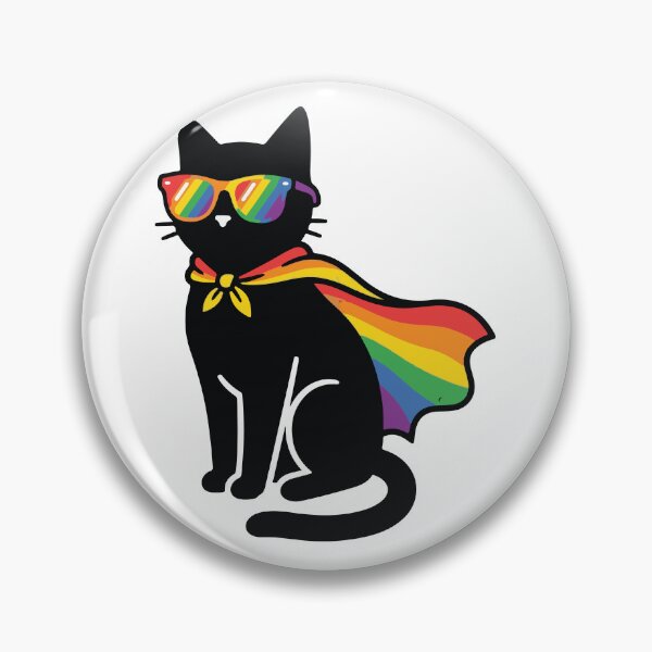 Item preview, Pride Black Cat with Rainbow Cape designed and sold by raedattia.