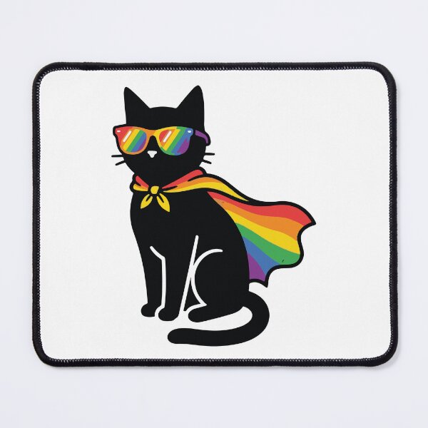 Item preview, Pride Black Cat with Rainbow Cape designed and sold by raedattia.