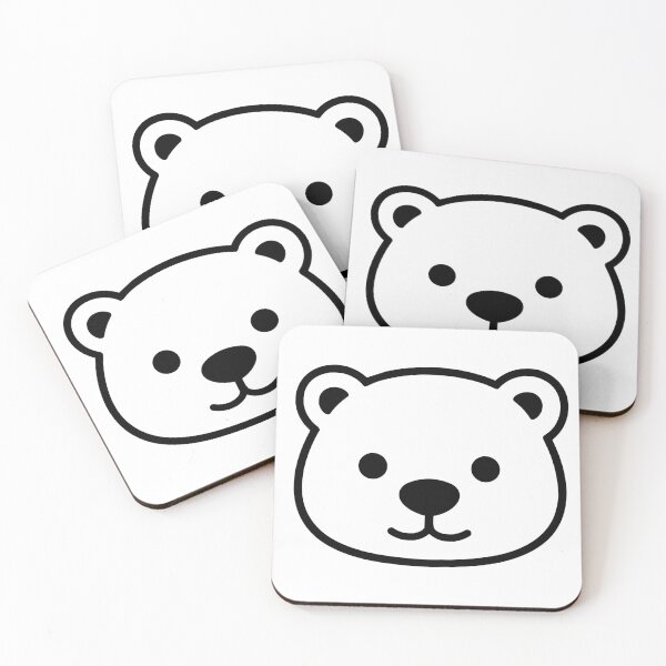 Item preview, Kawaii Polar Bear Face — Cute Minimalist Line Art Tee designed and sold by medicalkinoko.