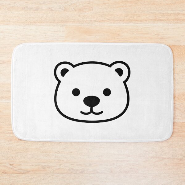 Item preview, Kawaii Polar Bear Face — Cute Minimalist Line Art Tee designed and sold by medicalkinoko.