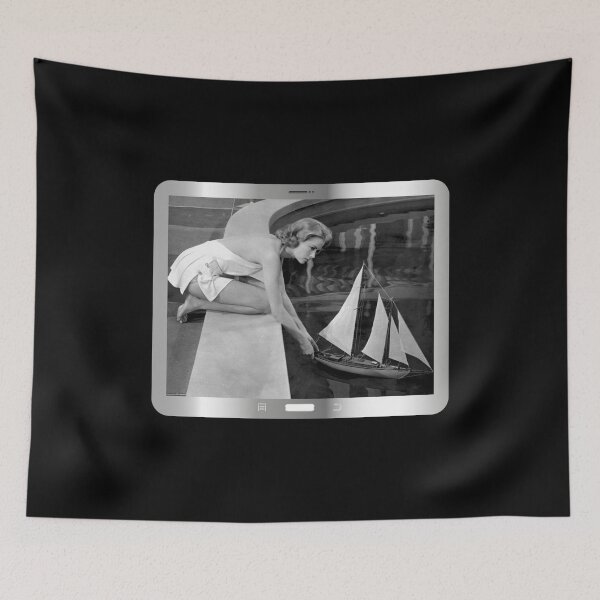 Item preview, Graceful Toy Boat (on Black) designed and sold by PawsitiveMum3.