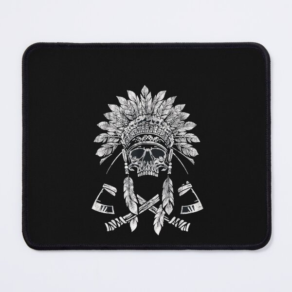 Item preview, Retro Indian Native American Skull With Tomahawk designed and sold by Gbriel3.
